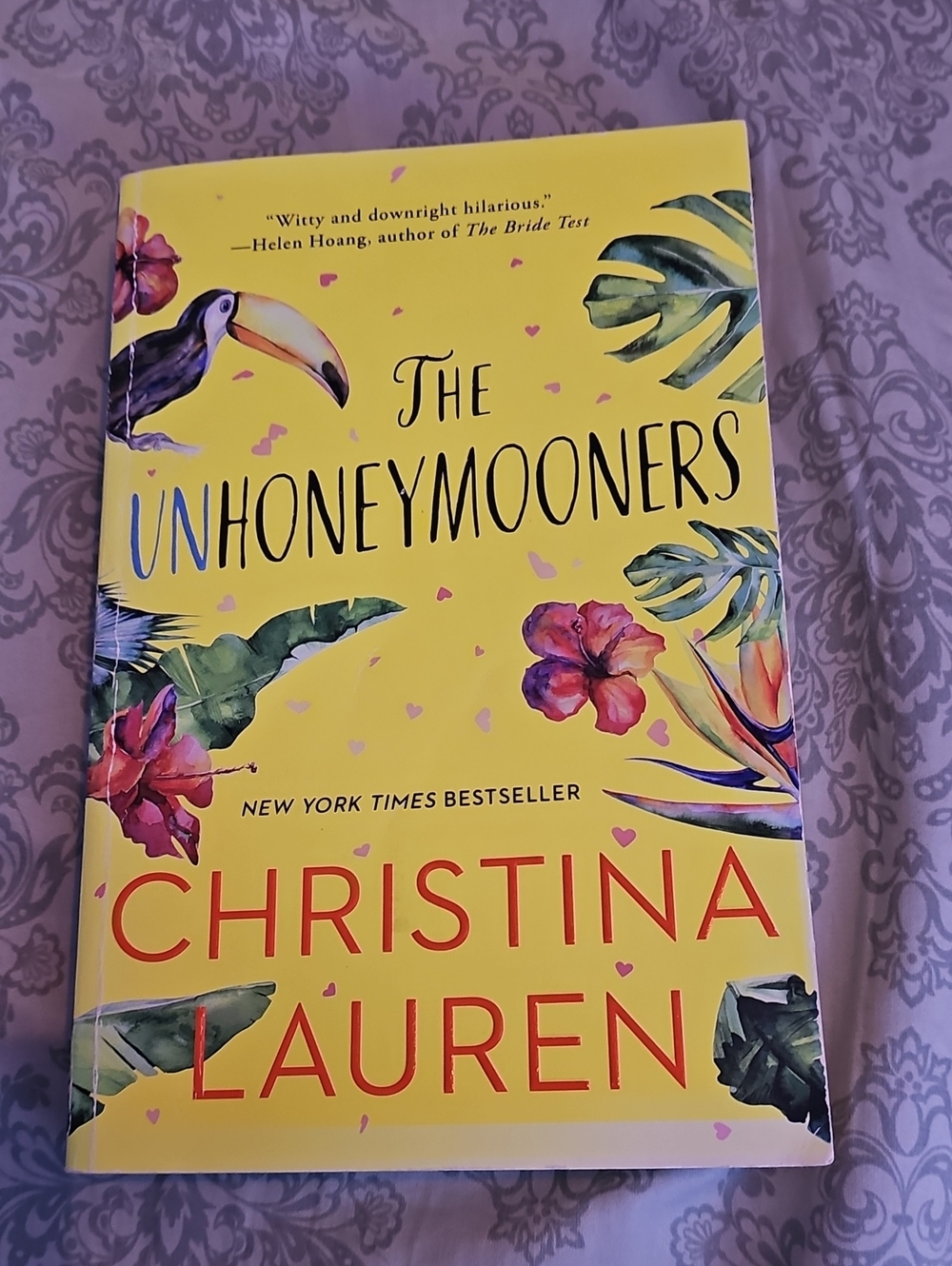 Christina Lauren The Unhoneymooners Yellow Tropical Paperback